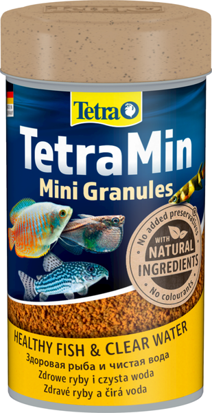 100 Ml Tetra Min Mini Granules Hauptfutter Minigranulate Kleine Zierfische-image