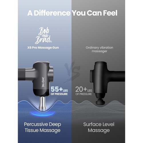 BOB AND BRAD X6 Pro Massage Gun Deep Tissue Metal Head & Heat-Cold Therap 6Head - Picture 12 of 58