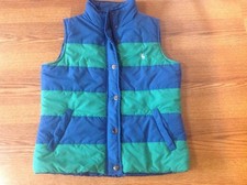 Junior Unisex JJ Basics Green And Blue Puffer Jacket Size L