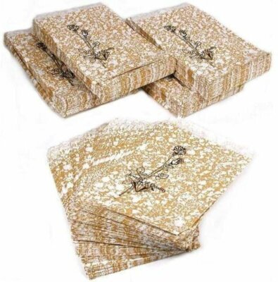 200 pcs of Gold Tone Paper Gift Bags Shopping Sales 4 sizes available