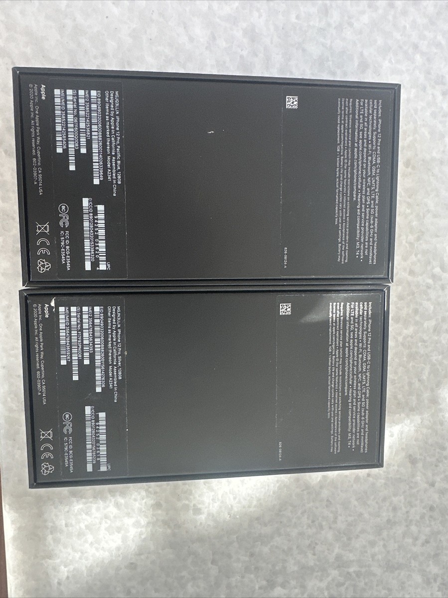 iphone 12 pro silver And Blue empty box | eBay