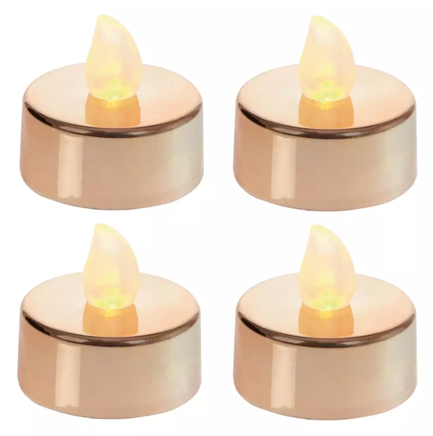 Gold led 2024 tea lights
