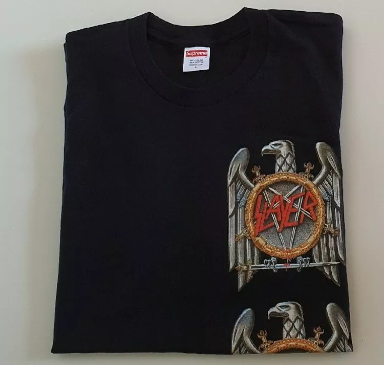 T Shirt FW16 Supreme X Slayer Eagle Noir Taille L Rare