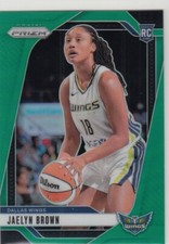 2024 Prizm WNBA Parallel Holo Green JAELYN BROWN RC #31 Wings