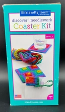 Friendly Loom Discover Needlework Yarn Coaster Making Craft Kit DIY Needlepoint