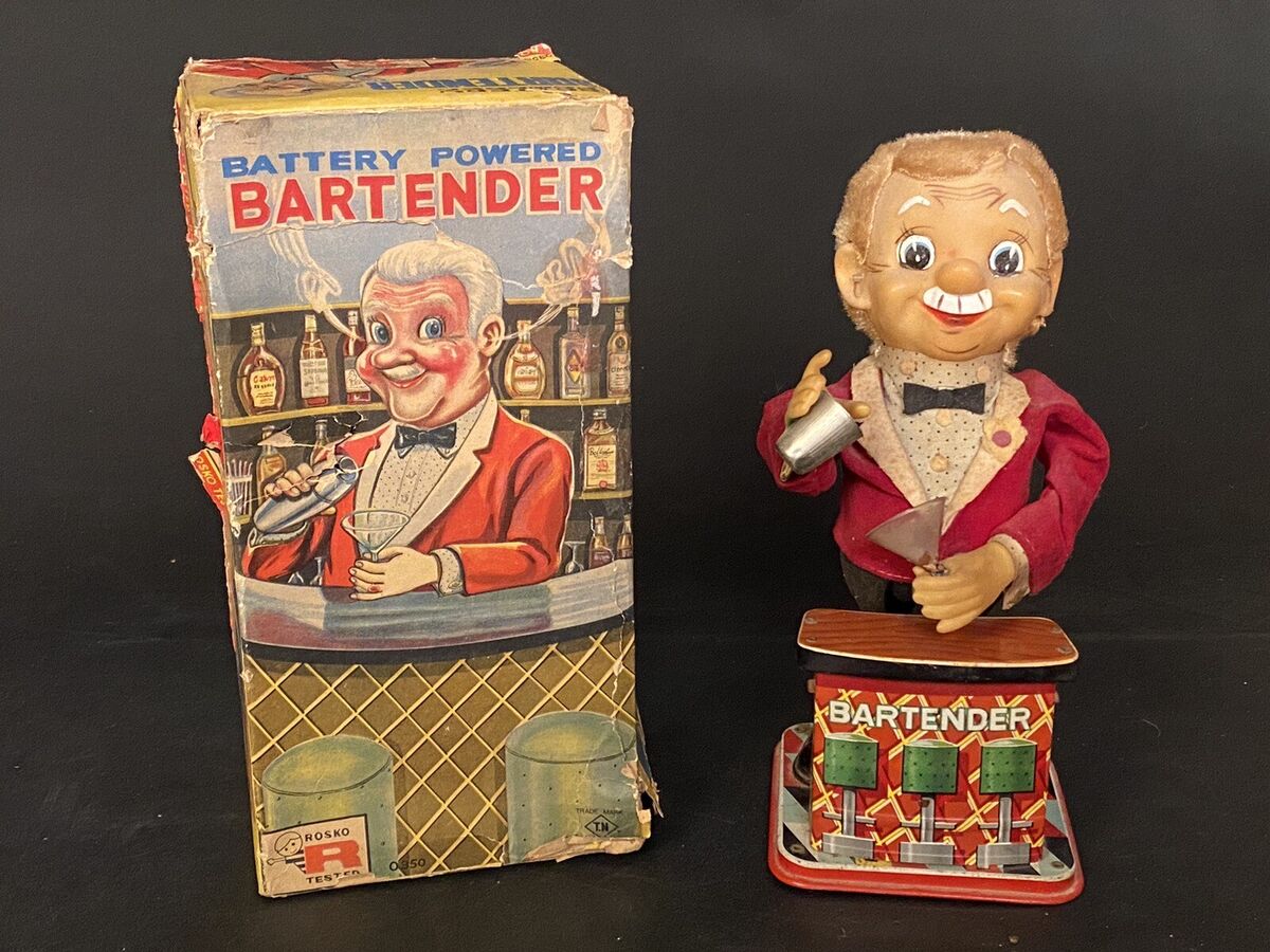 Vintage Rosko Battery Powered Toy Bartender - Not working | eBay Vintage Rosko Battery Powered Toy Bartender - Not working | eBay