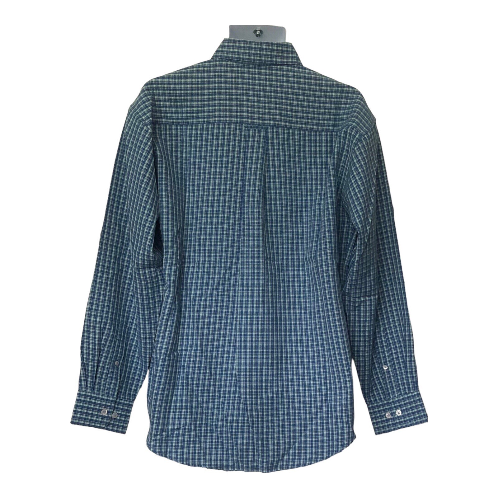 BUGATCHI UOMO EUC Button-Down Blue Plaid Long Sle… - image 6