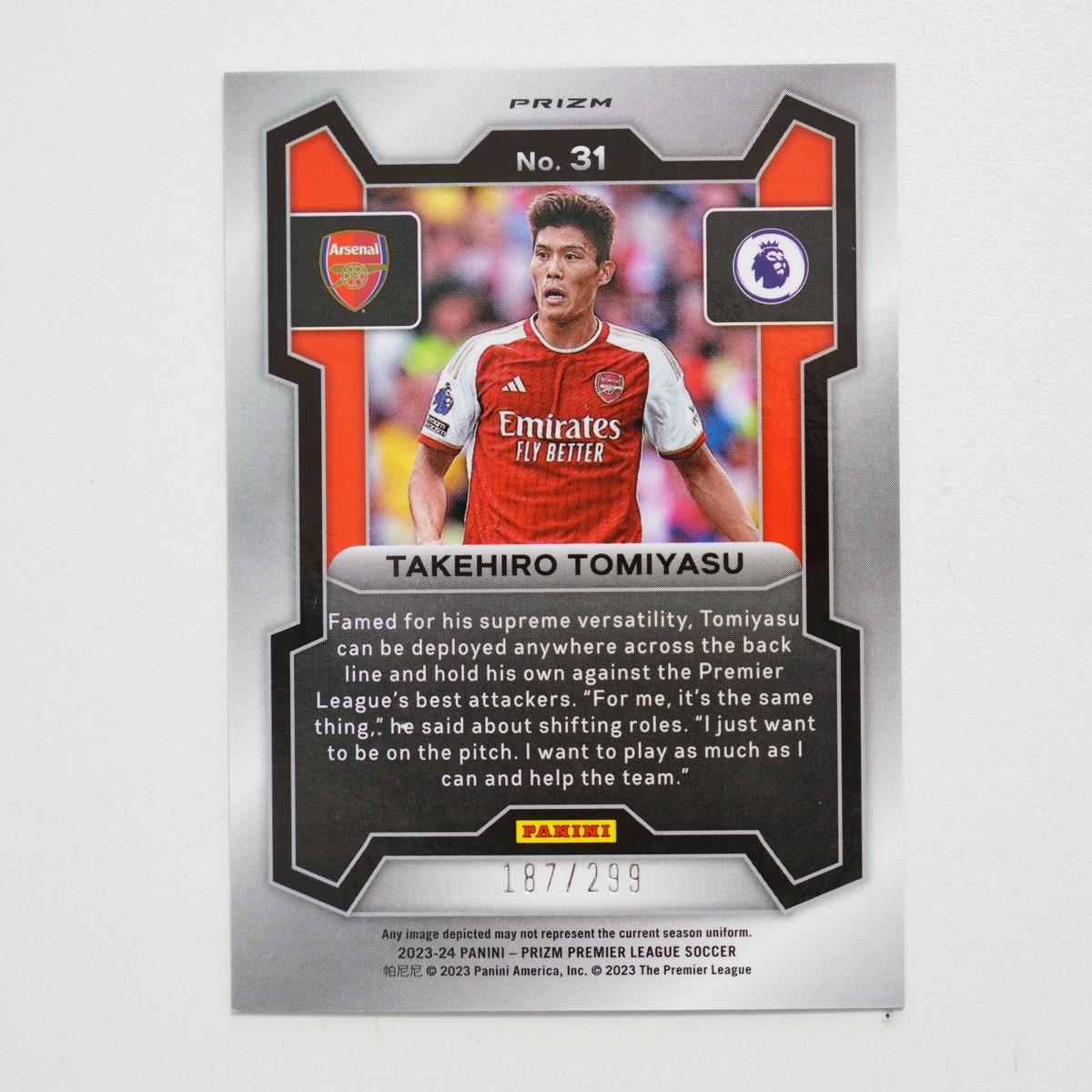 2023-24 Panini Prizm Premier League Takehiro Tomiyasu #31