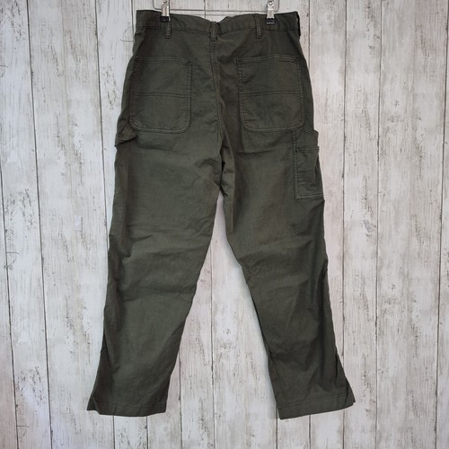 UNIQLO MEN size medium 34 inch khaki Utility Work Pants Carpenter Relaxed combat - Picture 4 of 9