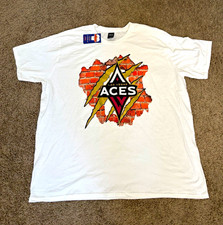 Hanes Las Vegas Aces WNBA Basketball Graphic T-Shirt White Size 3XL