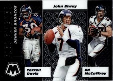 2020 Panini Mosaic #FF6 Ed McCaffrey / Terrell Davis / John Elway Flea Flicker