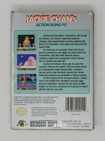 Jackie Chan's Action Kung Fu GAME & BOX (No manual) Nintendo NES