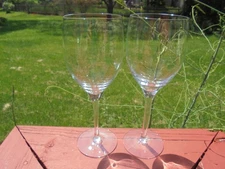 Pair Orrefors Crystal Illusion Oversize Water Goblets 9 1/8" Excellent
