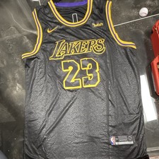 Nike Los Angeles Lakers LeBron James 23 NBA Swingman Jersey Black Men  s 52