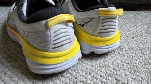 Zapatos para correr Hoka One One Bondi 7 Nimbus Cloud amarillo naranja HOMBRE 12,5 ANCHO 2E - Imagen 10 de 12