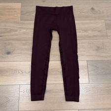 ZYIA ACTIVE Maroon Wine High Rise Seamless Workout Yoga Gym Legging Size Medium