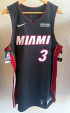 Nike Dwyane Wade Miami Heat NBA #3 Jersey Black/Red Men’s 48 STITCHED