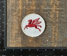 Vintage Mobil Oil Gas Petroleum Pegasus Advertising Logo Sew-On Patch NOS 1970s