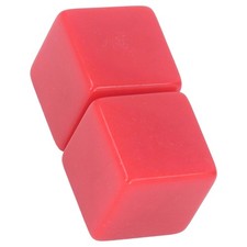 :(Red)Blank Dice Cubes 6Pcs Custom Right Angle Blank Dice Set For Party