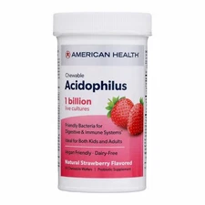 Daily Chewable Tablet Acidophilus Live Cultures Strawbe