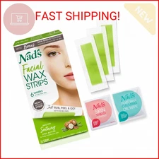 Nad's Facial Wax Strips - Hypoallergenic All Skin Types - Facial Hair Removal Fo