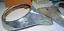 Pair Of 1961-1963 Ford Thunderbird Rear Bumper Q Tail Lights Chrome Light Bezel