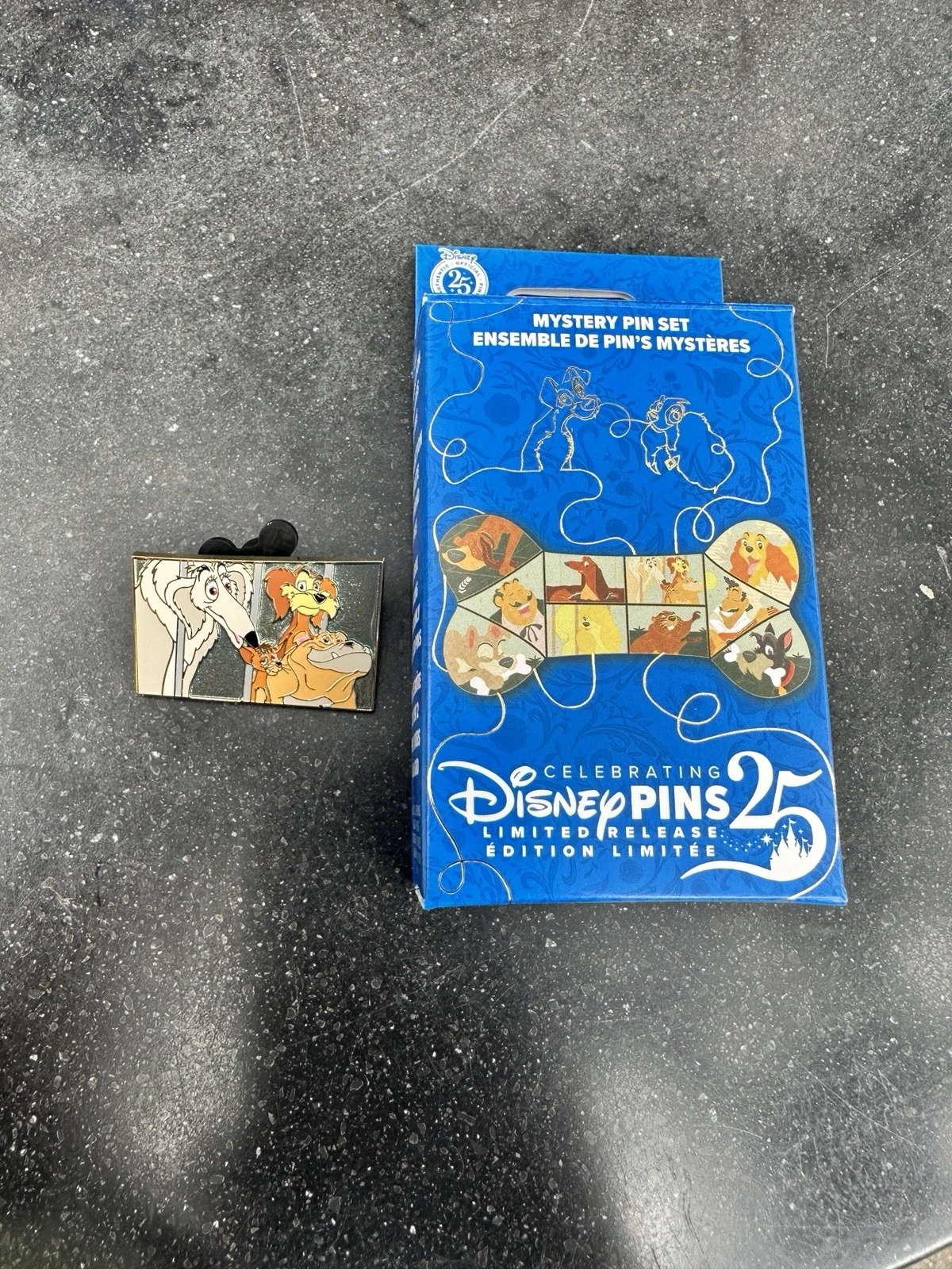 New 2025 Disney Parks Lady & The Tramp 70th Anniversary Puzzle Pin LR Pound Dogs