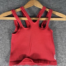 Free People Movement Solid Free Throw Cami Ribbed Crop Tank Top Bra XS/S Red