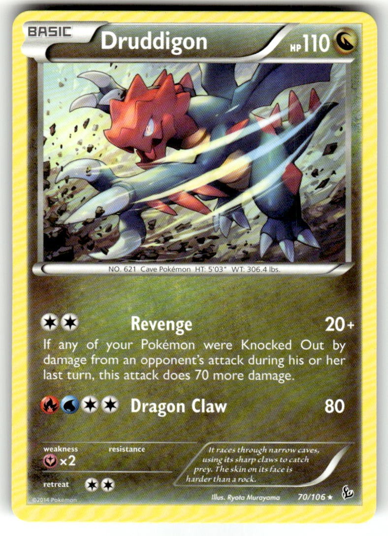 Druddigon Holo Rare XY - Flashfire 70/106 NM