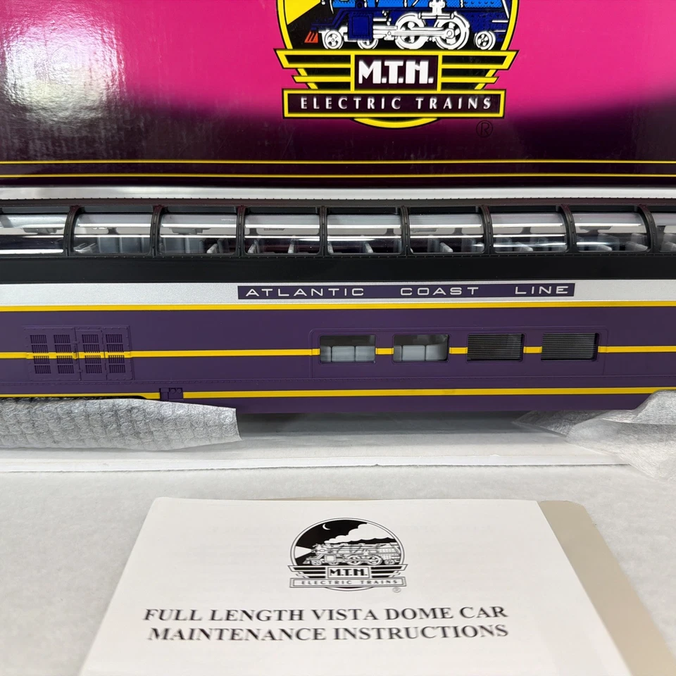 MTH Premier 20-6771 Atlantic Coast Line Full Vista Dome Passenger Car New O ACL - Image 4 of 4