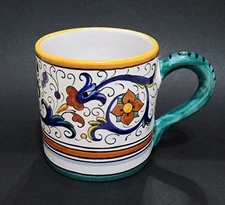 SALE! $19.95 each RICCO DERUTA by U. GRAZIA 3 1/4" ITALIAN CERAMIC MUG