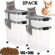 6PCS Airtight Pet Food Container Dog Cat Food Storage Bin Box with Scoop