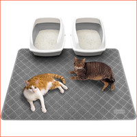 Katzenklo Matte 119 X 89 Cm Gitter Netz Streukontrolle Wasserdicht Grau