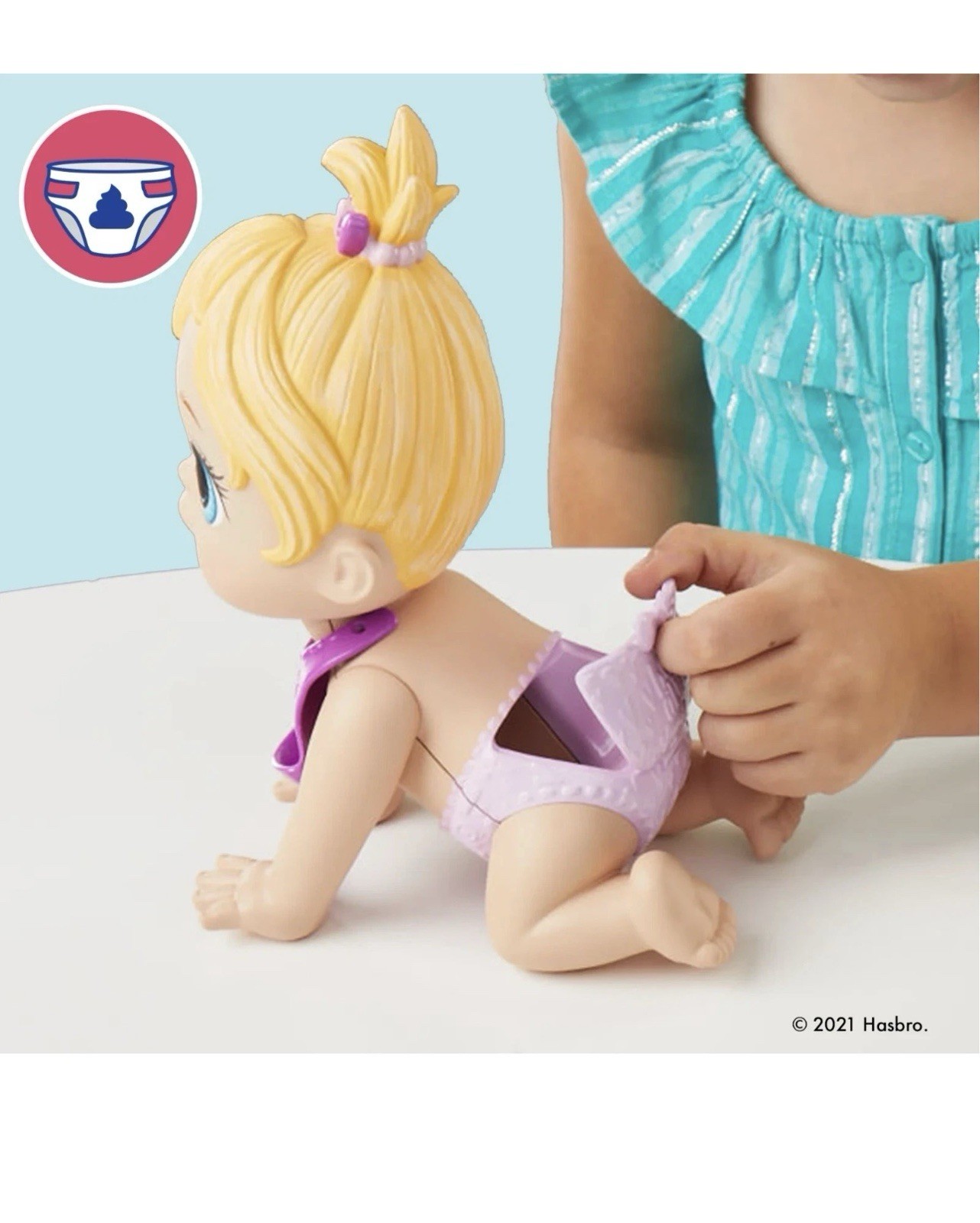 Hasbro Baby Alive Lil Snacks Doll Eats & Poops 8 Inch Blonde Hair Baby Age 3+