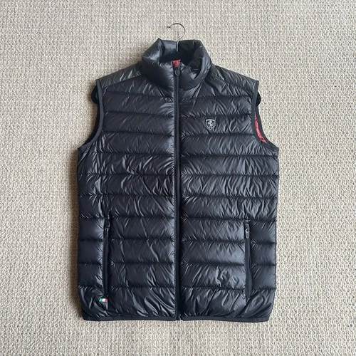 Official Scuderia Ferrari Black Red Down Jacket Vest Men’s Size S - product listing photo