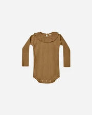 Rylee + Cru Ruffle Collar Bodysuit 6-12 Months Chartreuse Onepiece Baby Outfit