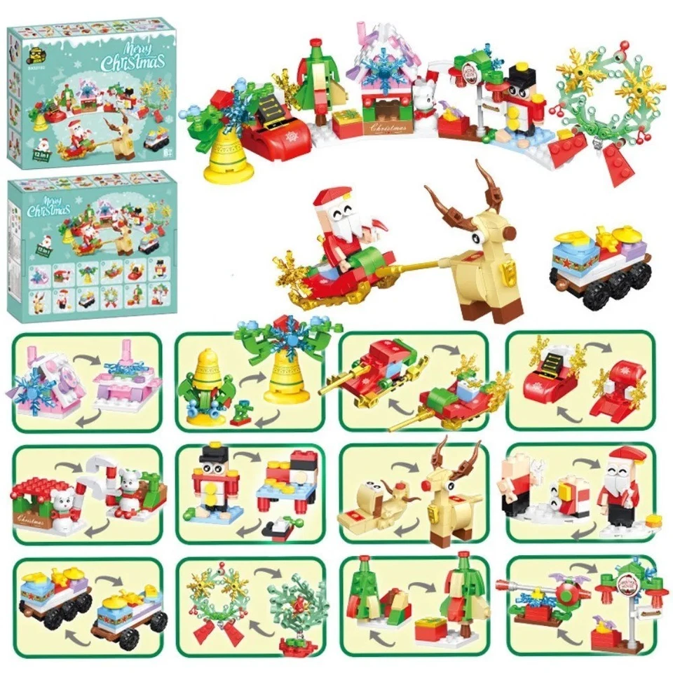 Christmas Advent Calendar 2025, Kids 24 Days Countdown Xmas Building Blocks Toys - Image 3 of 4