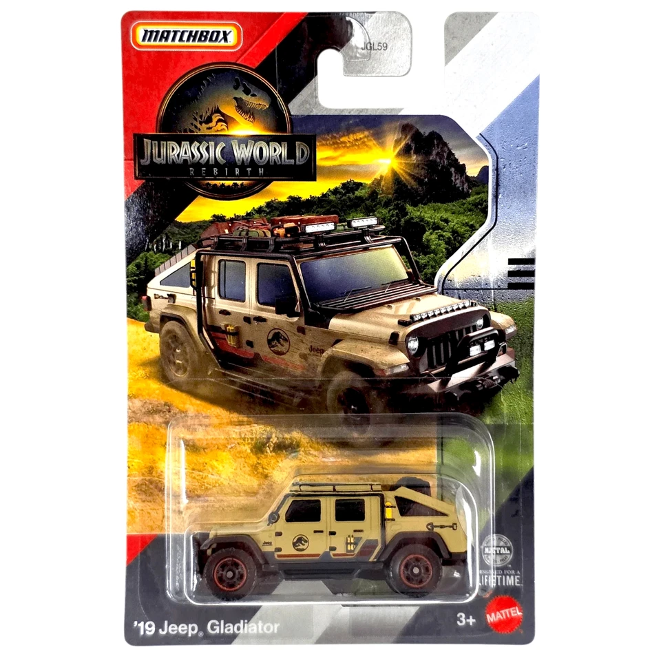 Matchbox Jurrasic World Rebirth '19 Jeep Gladiator Mattel JGL59 1/64 - NEUF - Photo 1/1