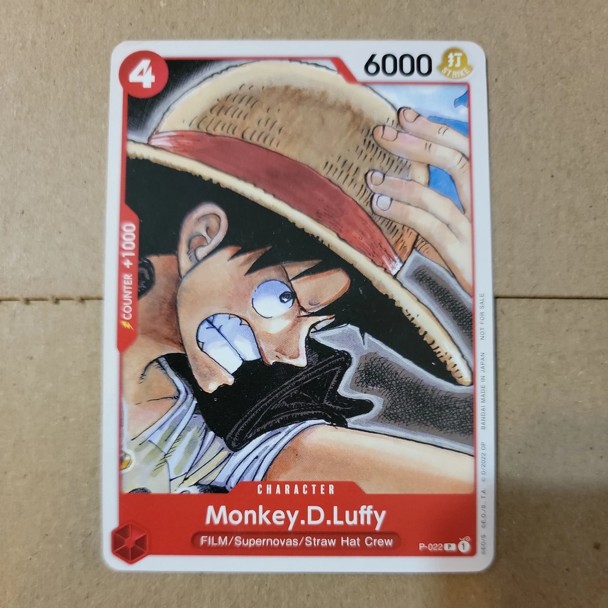 25+ Monkey.D.Luffy P-022 One Piece Promotion Cards for sale
