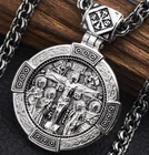 Christ Resurrection Christian Pendant Medal Russian Greek Handmade Silver 925