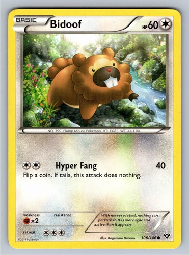 Bidoof 106/146 XY Base Set