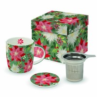 PPD Merry Poinsettia T-Mug In Geschenkbox Teebecher Tasse New Bone China 350 Ml