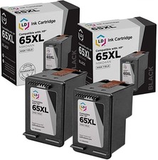 LD Products Replacement for HP 65XL N9K04AN High Yield Black Ink 2-Pack