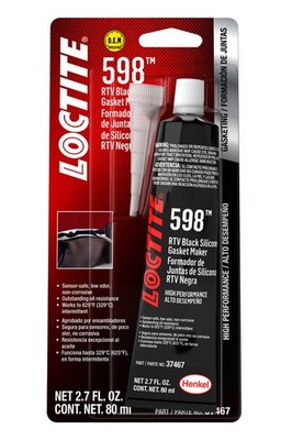 Loctite Sealant - Black RTV 598 - Silicone - 80 ml Tube - Each 491985