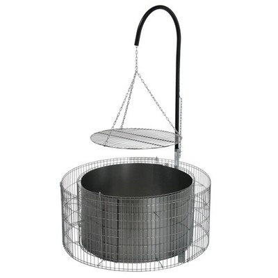bellissa Grillstelle mit Schwenkgrill Ø 92/72 cm H 40 cm   inkl. Galgen & Ketten