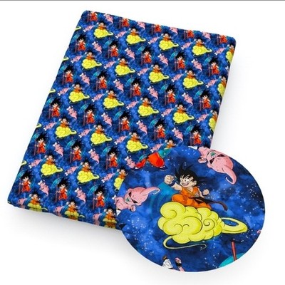 Anime cartoon Polycotton blend fabric Dragon ball 18''x55'' 1121889 HALF YARD