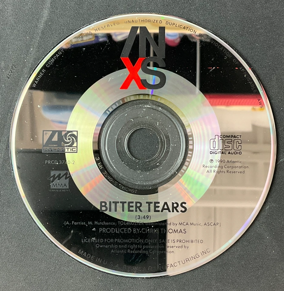 1990 INXS: Bitter Tears GD+ Single PROMO CD Disc Atlantic Rec. w/Cover Sleeve! - Image 2 of 4