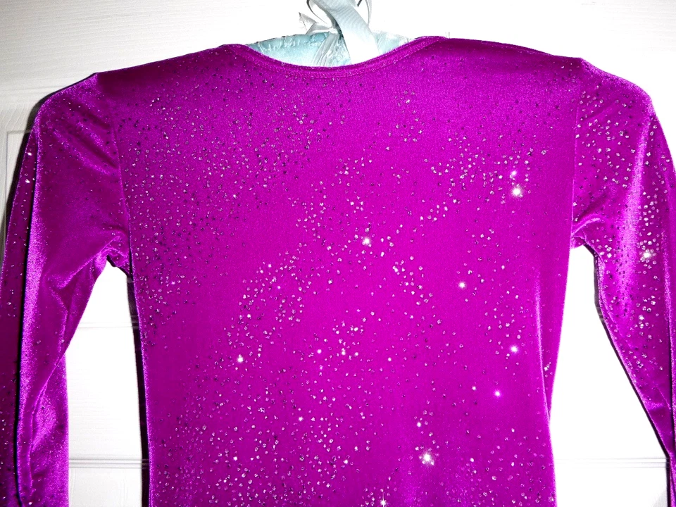 Mondor Violeta Brillo Terciopelo Patinaje sobre Hielo Vestido Competición Disfraz Adulto Pequeño Foto 4 de 4