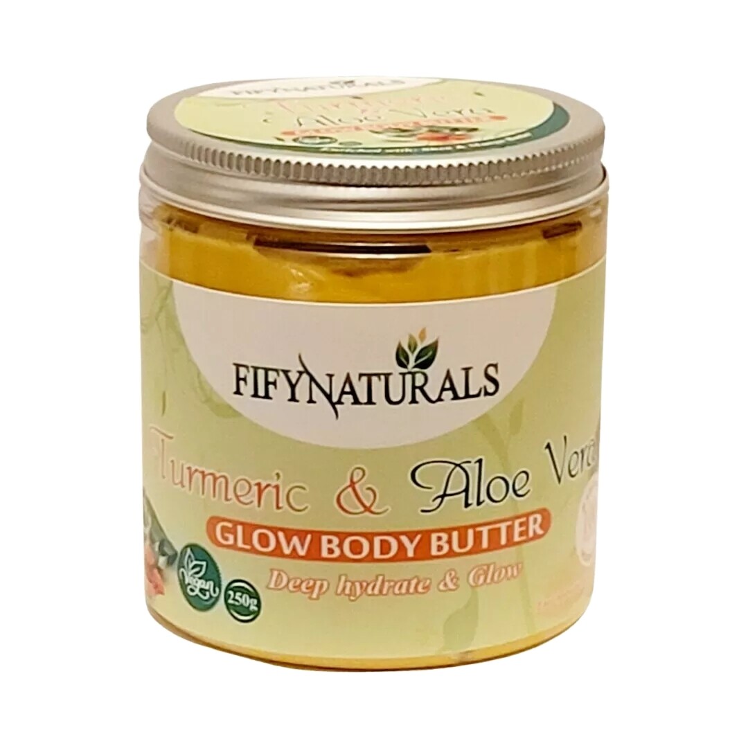 Turmeric and Aloe Vera Glow Body Butter, Brightening  | Clear  Eczema .