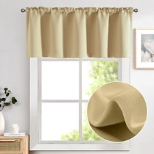 Blackout Valance Room Darkening Privacy Tier Curtain Rod Pocket 1 Panel